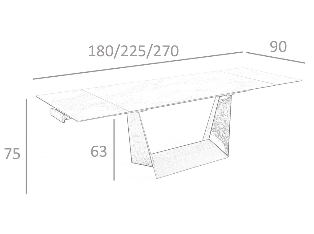 Masa de Dining din Portelan cu Extensii Laterale Angel Cerda