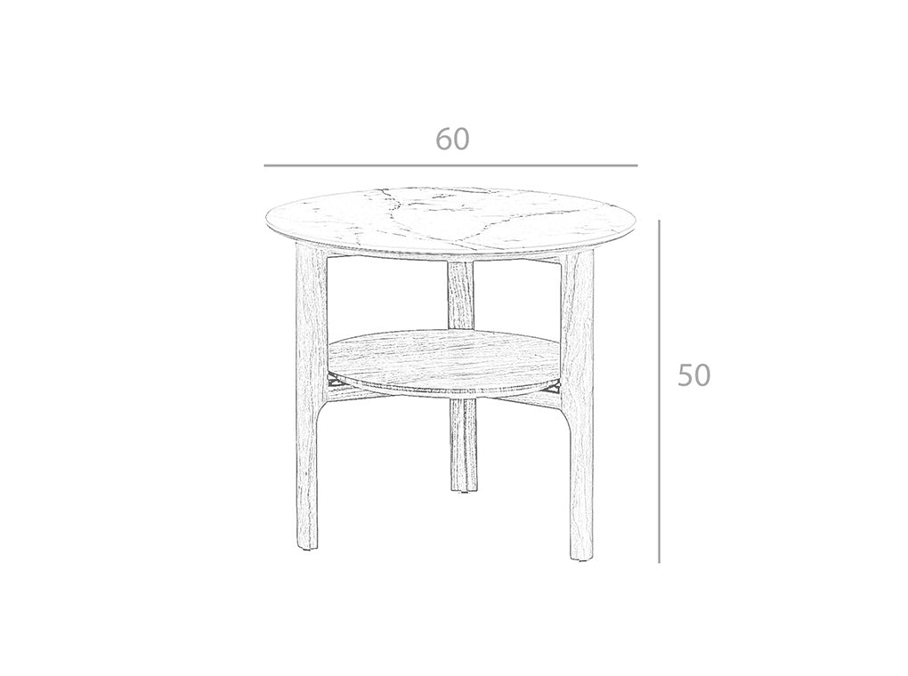 Masa Laterala din Fibra de Sticla cu Efect de Marmura Angel Cerda