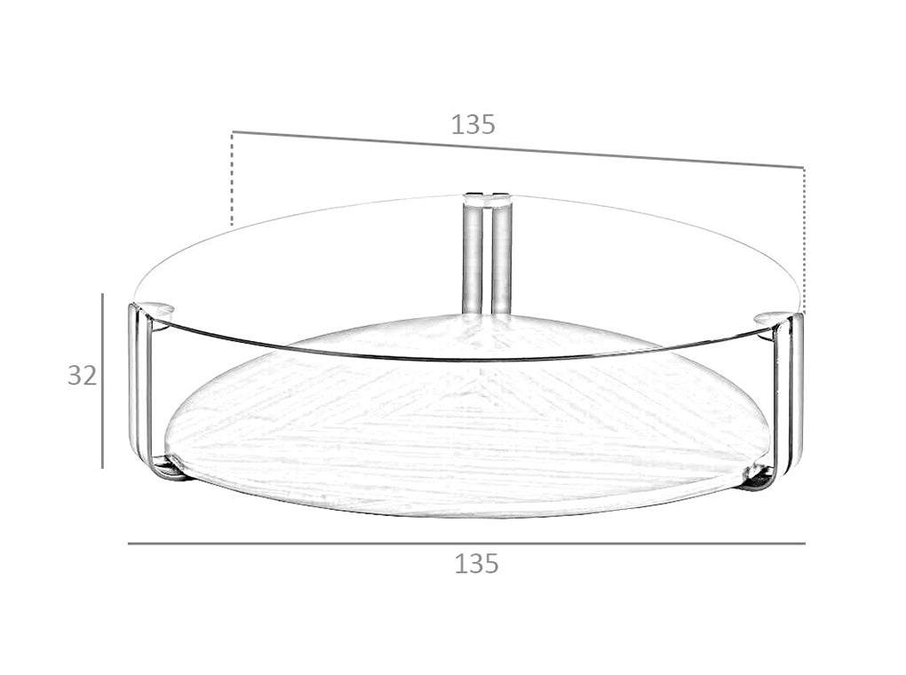 Masa de Cafea din Stejar cu Suport Metalic Angel Cerda