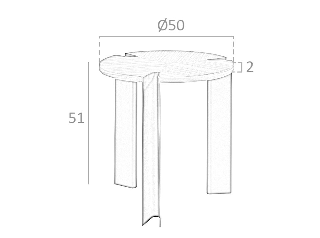 Masa Laterala din Nuc si Otel Negru Angel Cerda