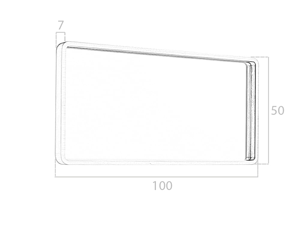 Oglindă de perete rectangulară din nuc natural 100x50 3035 Angel Cerdá