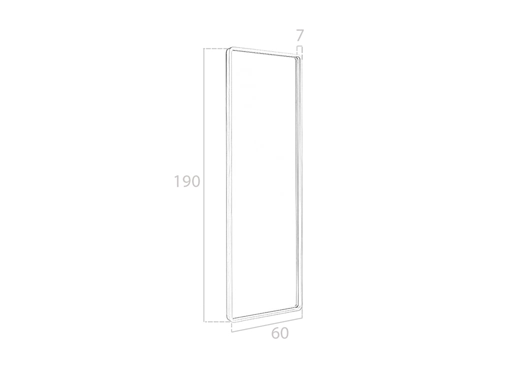 Oglinda de Podea Rectangulara cu Nuc Angel Cerda