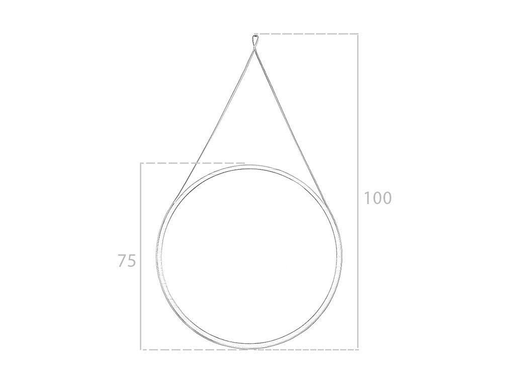 Oglindă de perete rotundă din nuc Ø75 cm 3038 Angel Cerdá