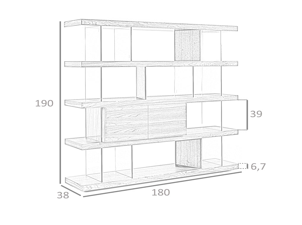 Biblioteca din Nuc si Sticla Angel Cerda