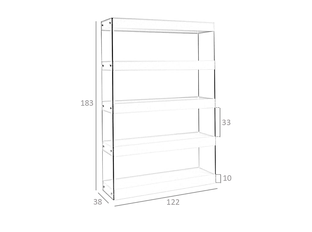 Biblioteca din Nuc si Sticla Securizata cu Design Modern Angel Cerda
