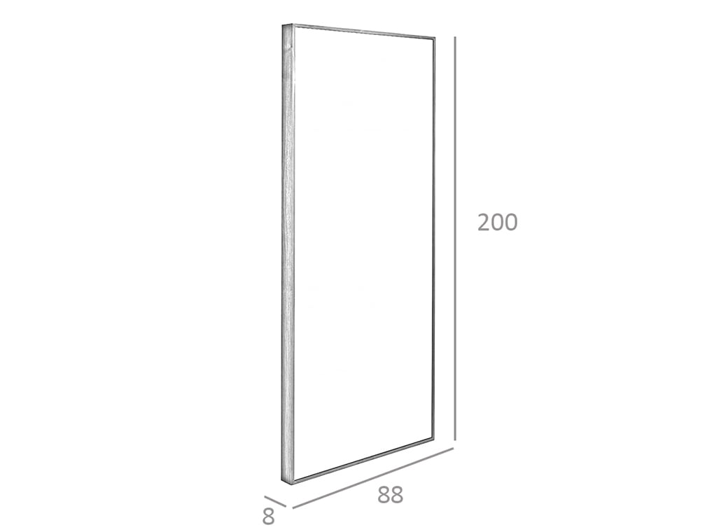 Oglindă de perete rectangulară din nuc natural, design modern 3213 Angel Cerdá