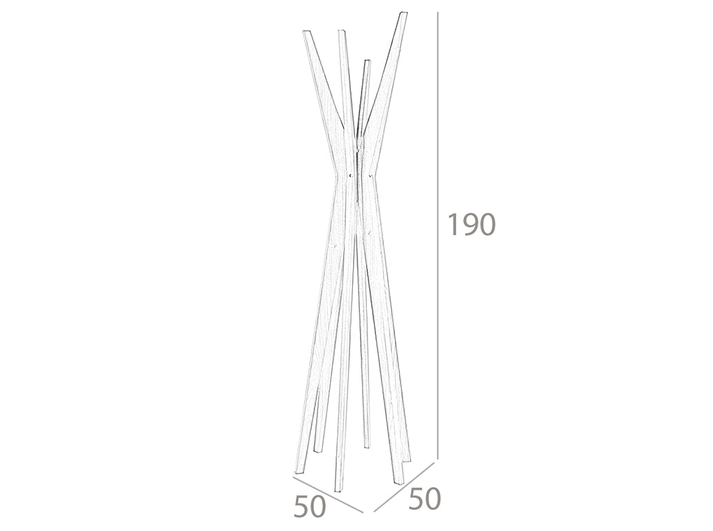 Suport pentru Haine din Lemn de Nuc cu Design Modern Angel Cerda