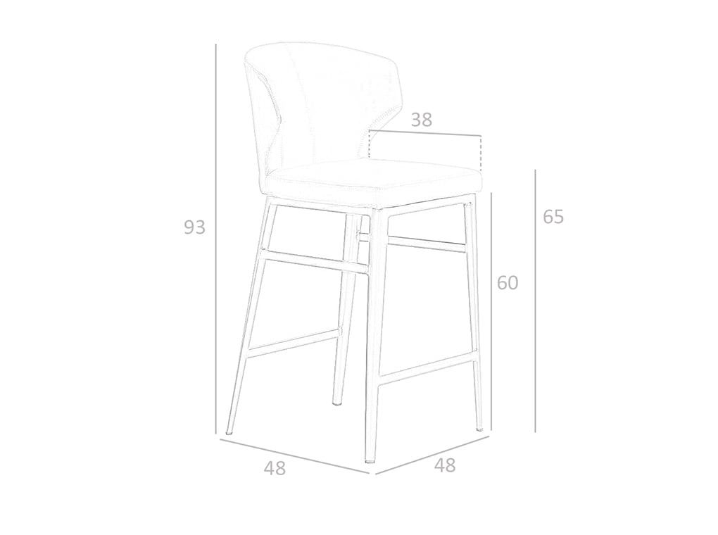 Taburet Tapitat cu Piele Ecologica Mink Angel Cerda