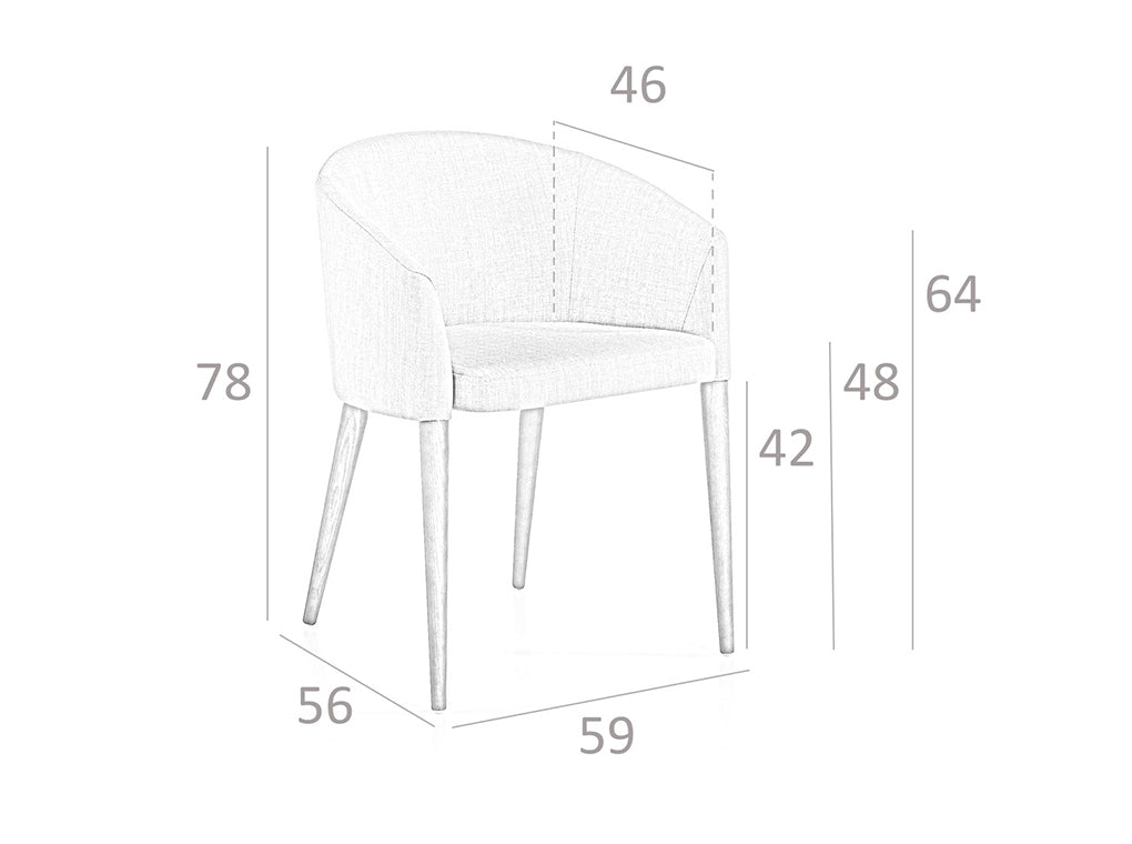 Scaun Tapitat cu Material Maro Angel Cerda