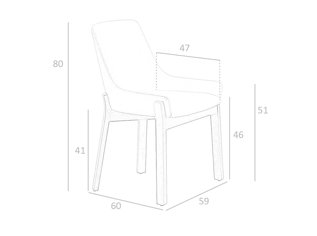 Scaun din Nuc cu Tapiterie din Piele Ecologica Angel Cerda