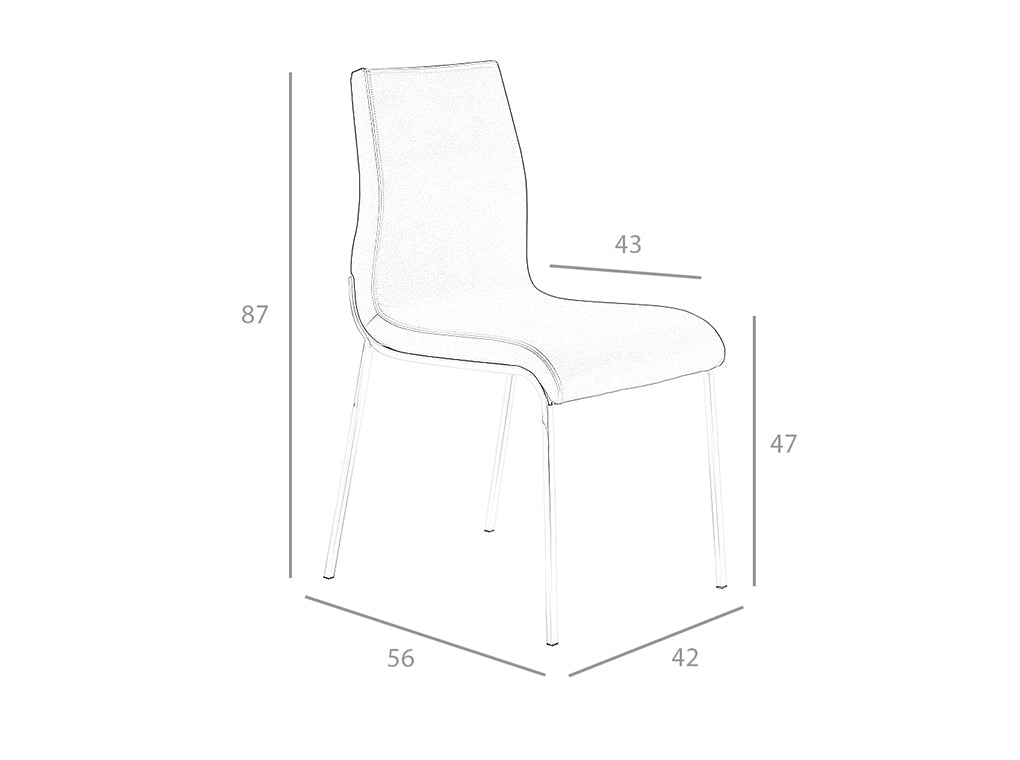 Scaun Tapitat cu Piele Ecologica Alba Angel Cerda