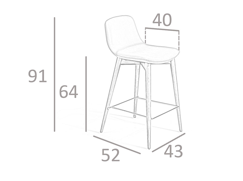 Scaun Bar Tapitat Maro Angel Cerda