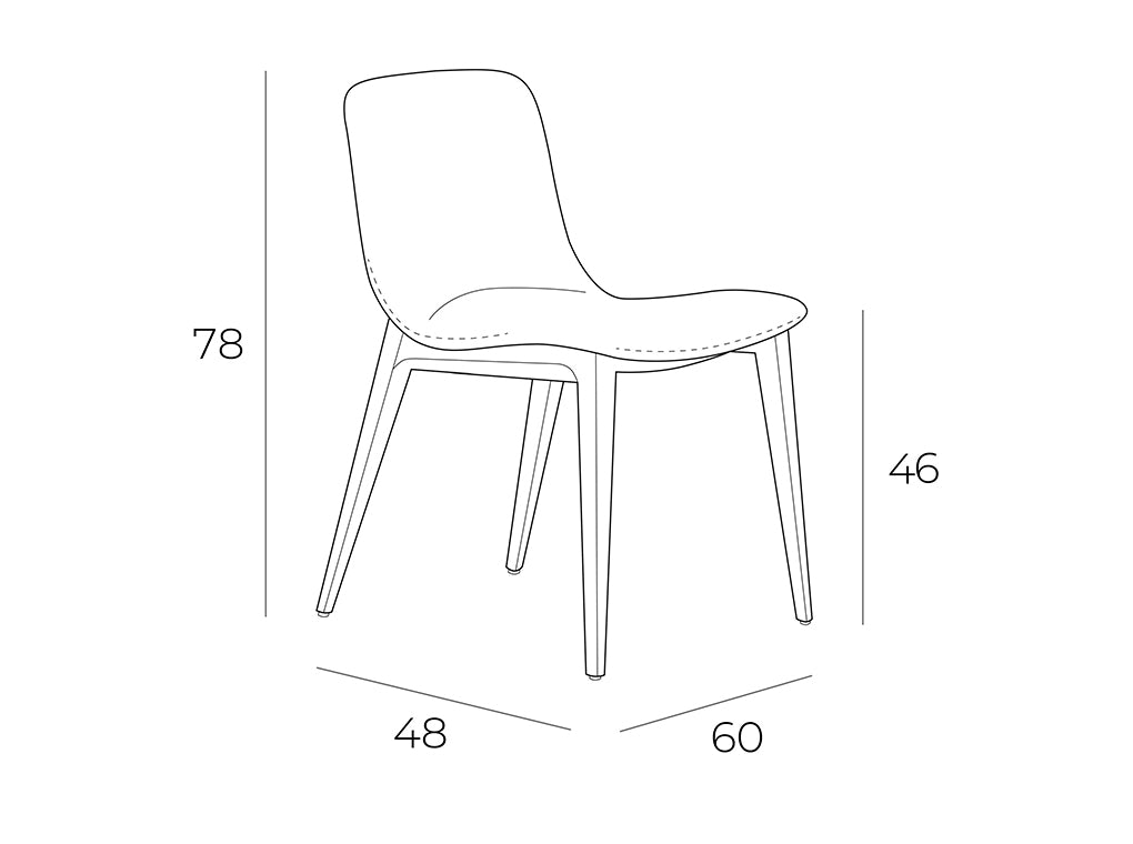 Scaun Anna Tapitat cu Material Gri Angel Cerda