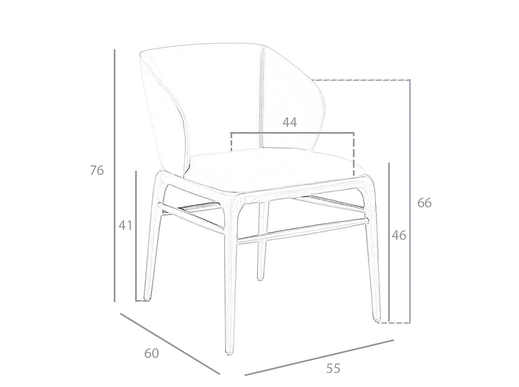 Scaun de Masa Tapitat din Piele Naturala Angel Cerda