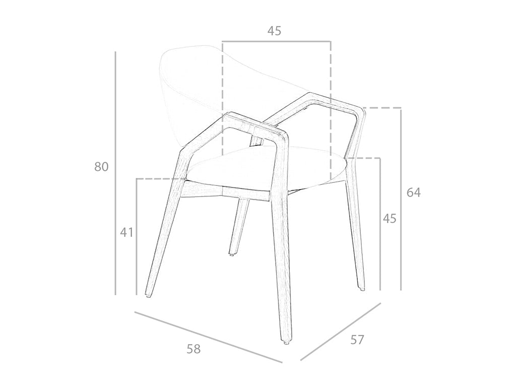 Scaun Dining din Nuc cu Piele Ecologica Angel Cerda