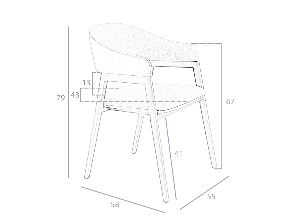 Scaun Tapitat cu Stofa si Piele Ecologica Angel Cerda