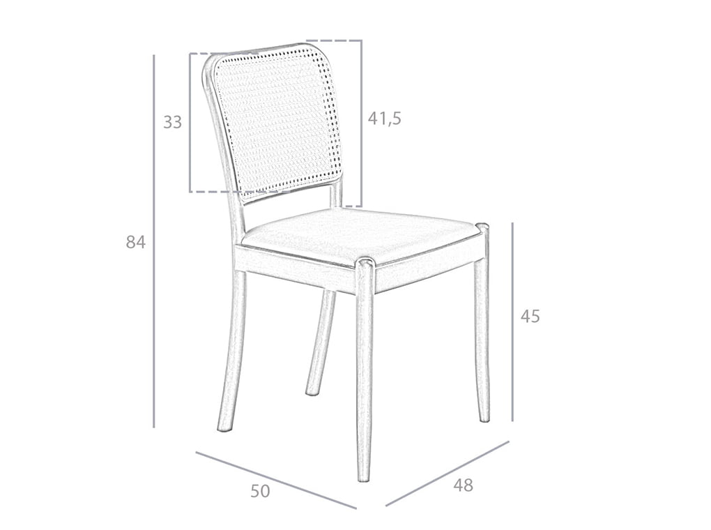 Scaun de Dining din Frasin cu Spatar din Rachita Angel Cerda