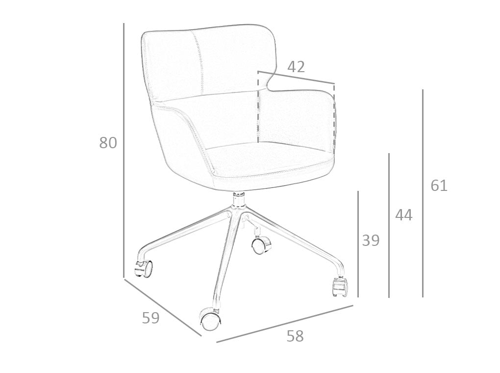 Scaun de Birou Rotativ din Piele Ecologica Albastra Angel Cerda