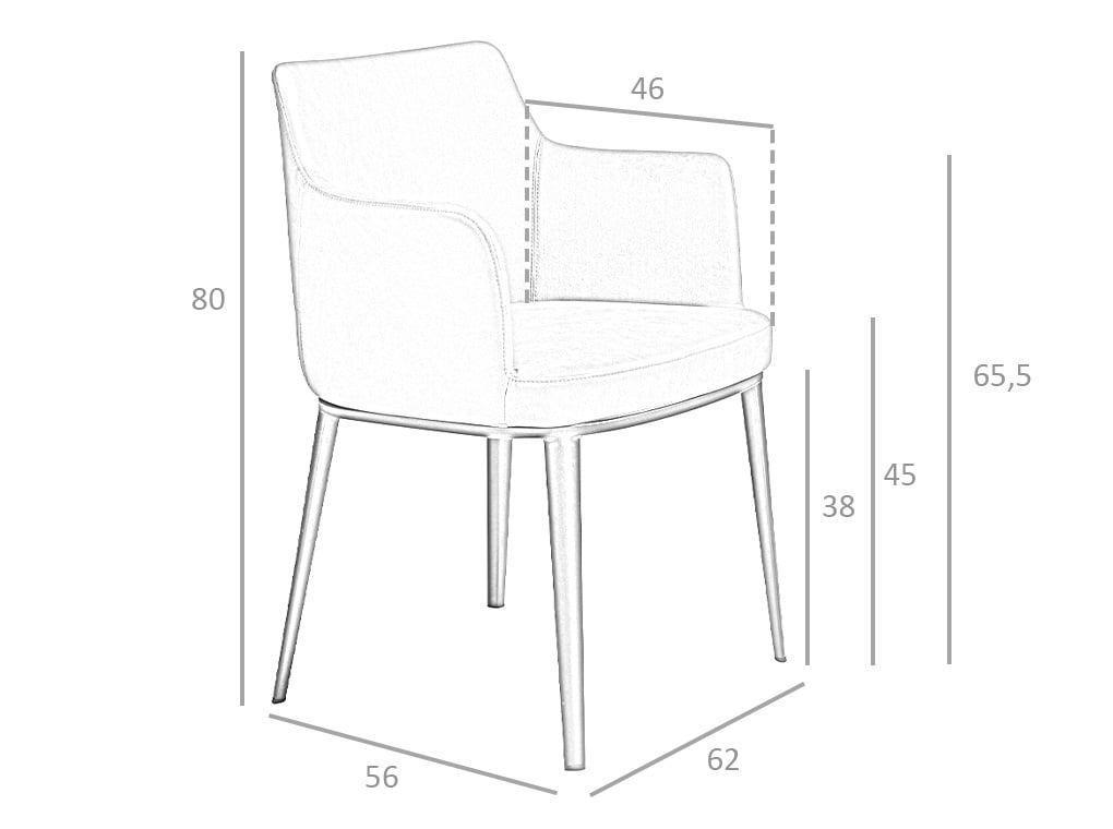 Scaun Tapitat cu Material Textil Mink Angel Cerda