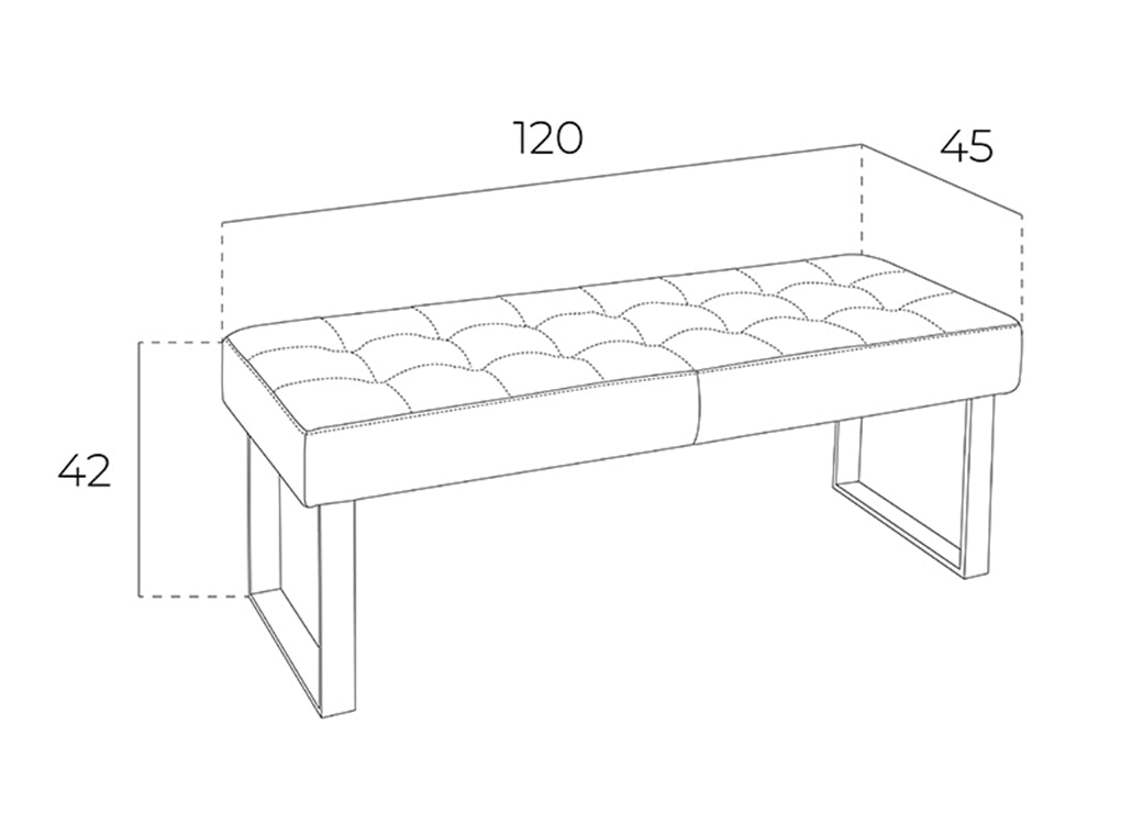 Bancheta alb din eco-piele cu design modern Angel Cerda