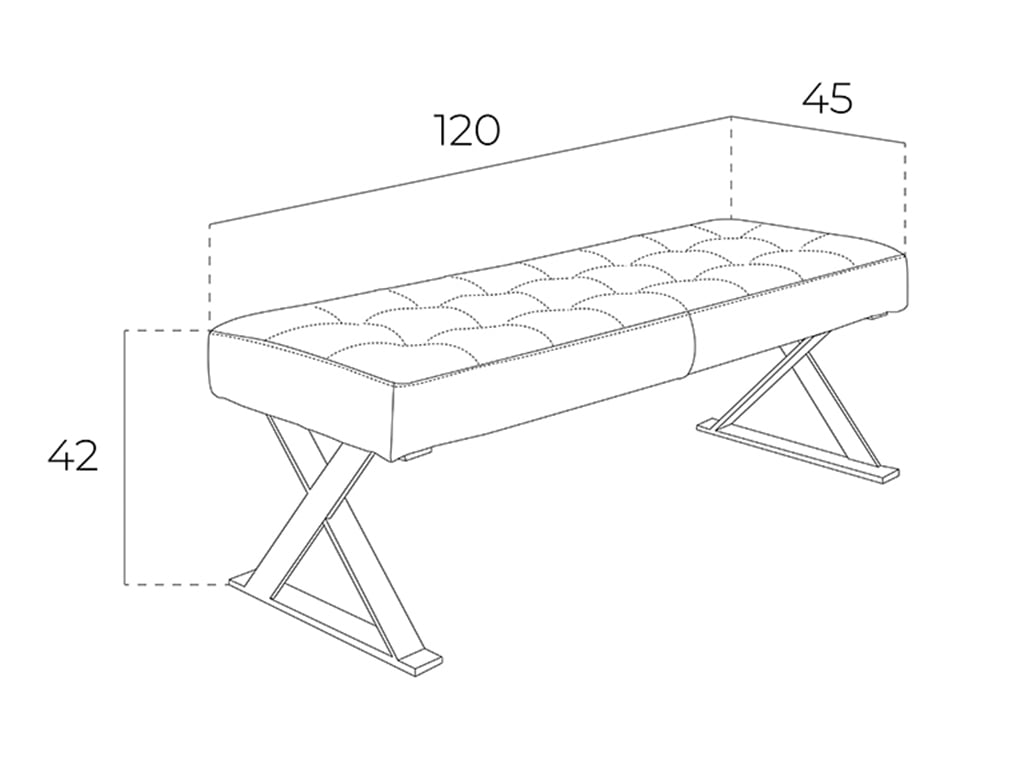 Bancheta alb din eco-piele cu design modern Angel Cerda