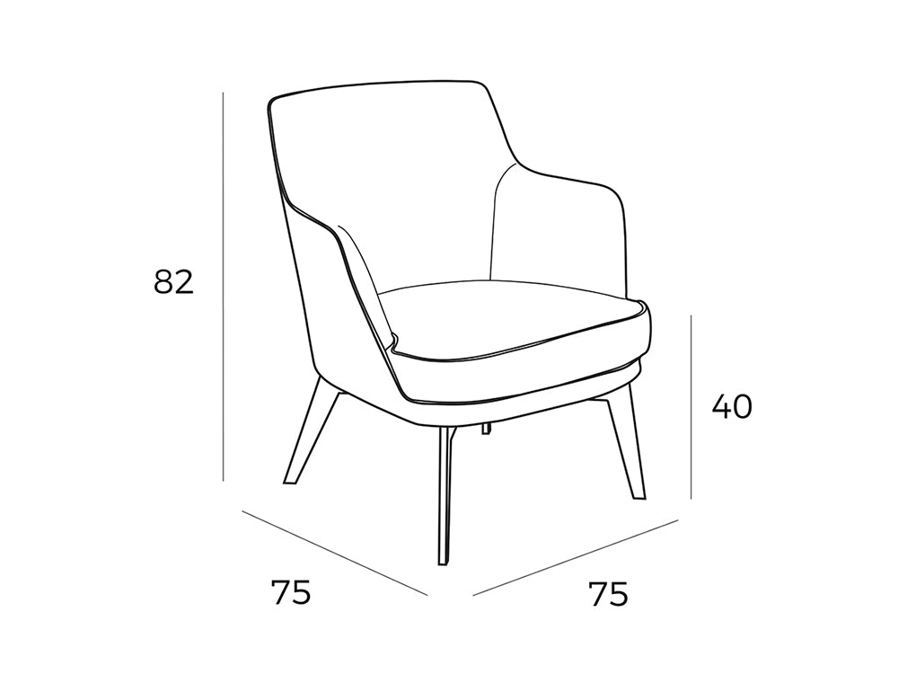 Fotoliu Tapitat cu Model Houndstooth Angel Cerda