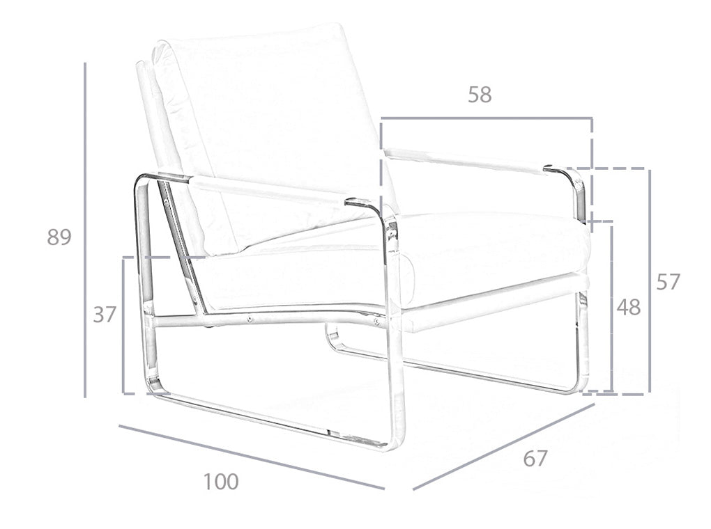 Fotoliu Tapitat cu Piele Ecologica Alba Angel Cerda