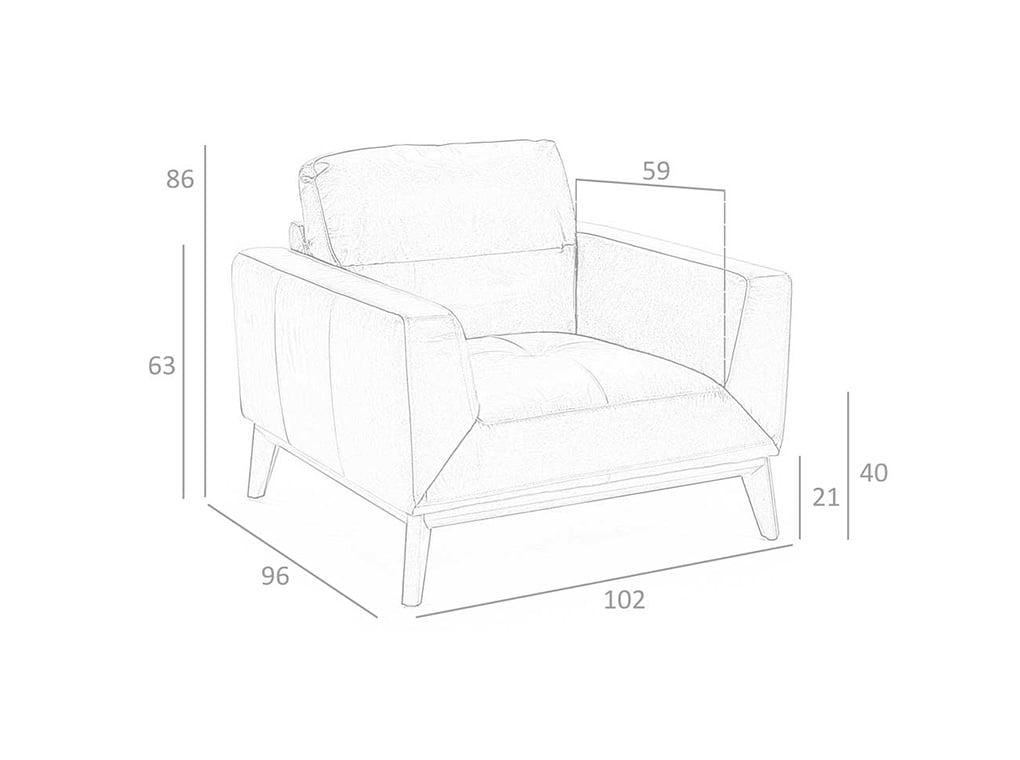 Fotoliu Tapitat din Piele de Bivol Angel Cerda
