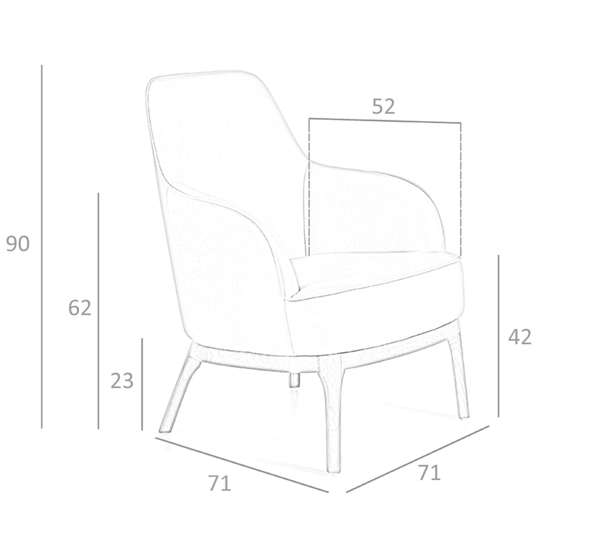 Fotoliu Tapitat in Piele Ecologica Modelul 5043 Angel Cerda