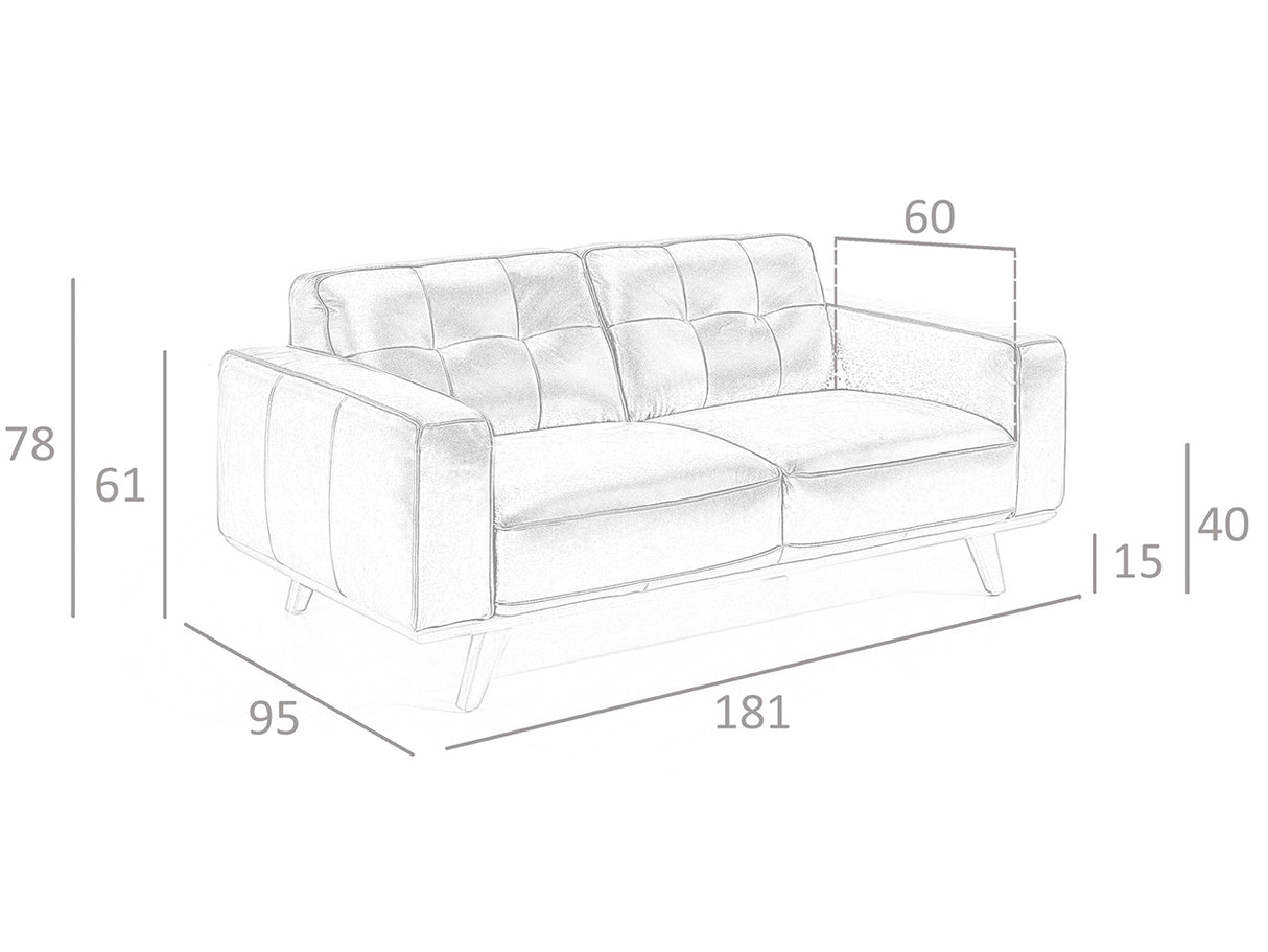 Canapea Neagra din Piele de Vaca cu Design Modern Angel Cerda