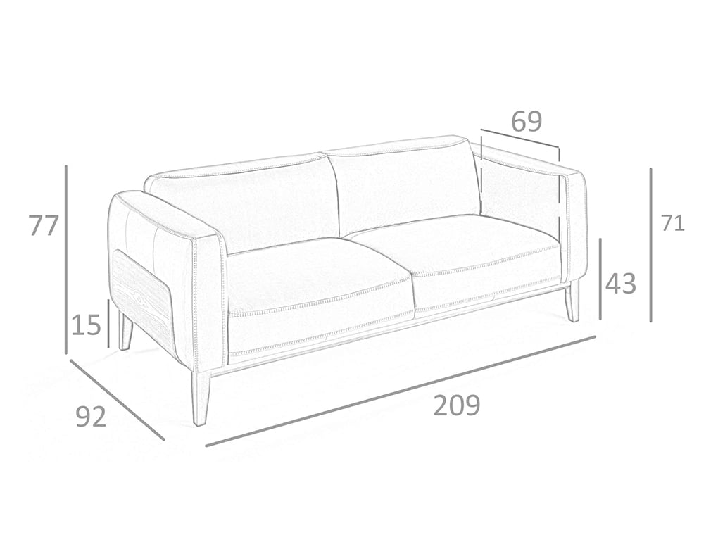 Canapea de Design Modern Tapitata cu Piele Alba Angel Cerda