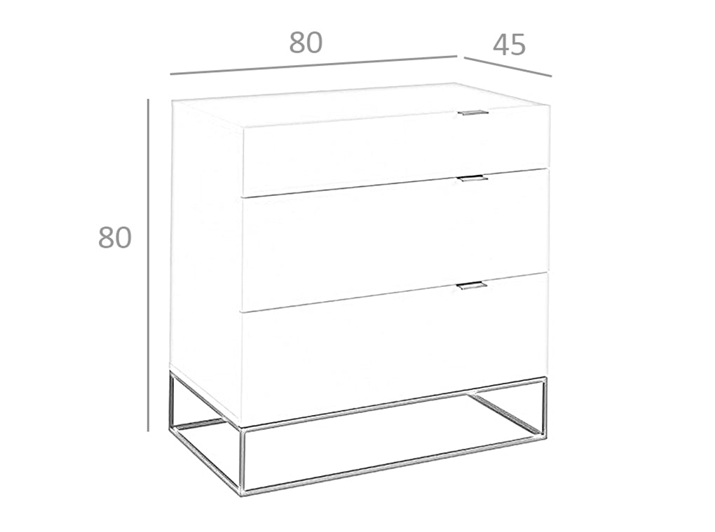 Noptiera Neagra din DM cu Structura de Otel Angel Cerda