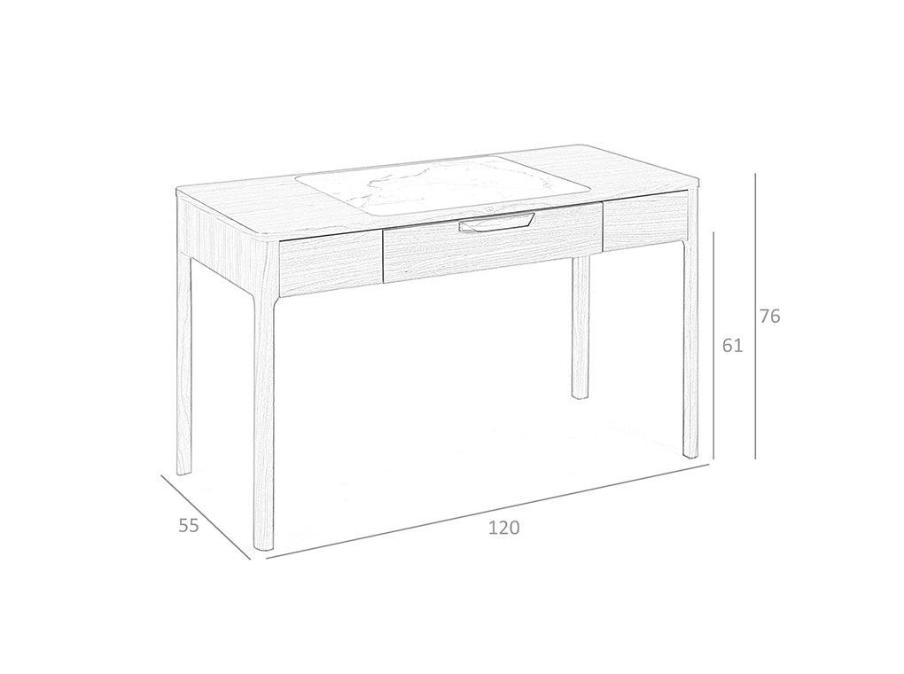 Masa de Toaleta din Nuc cu Blat din Fibra de Sticla Angel Cerda