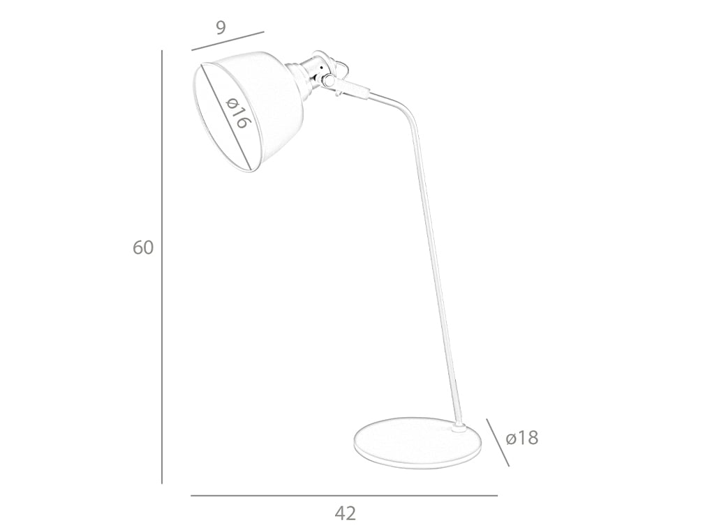 Veioza din Otel Gri si Detalii de Bronz Angel Cerda