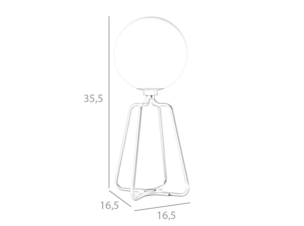 Veioza din Otel Auriu si Sticla Alba Angel Cerda