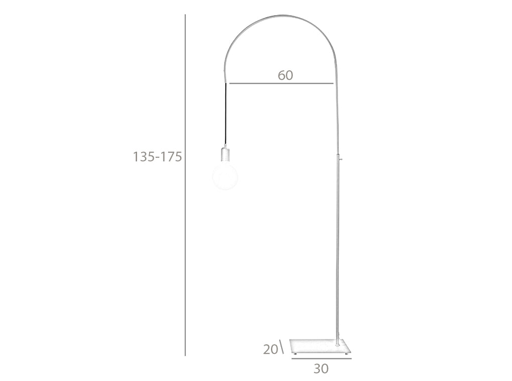 Lampadar Reglabil din Otel Auriu Angel Cerda