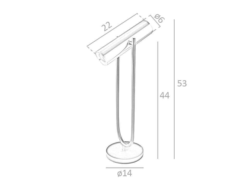 Veioza din Otel Negru cu Spot Reglabil Angel Cerda