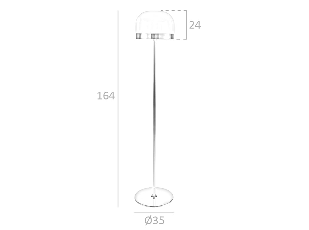 Lampadar din Otel si Sticla Transparenta Angel Cerda