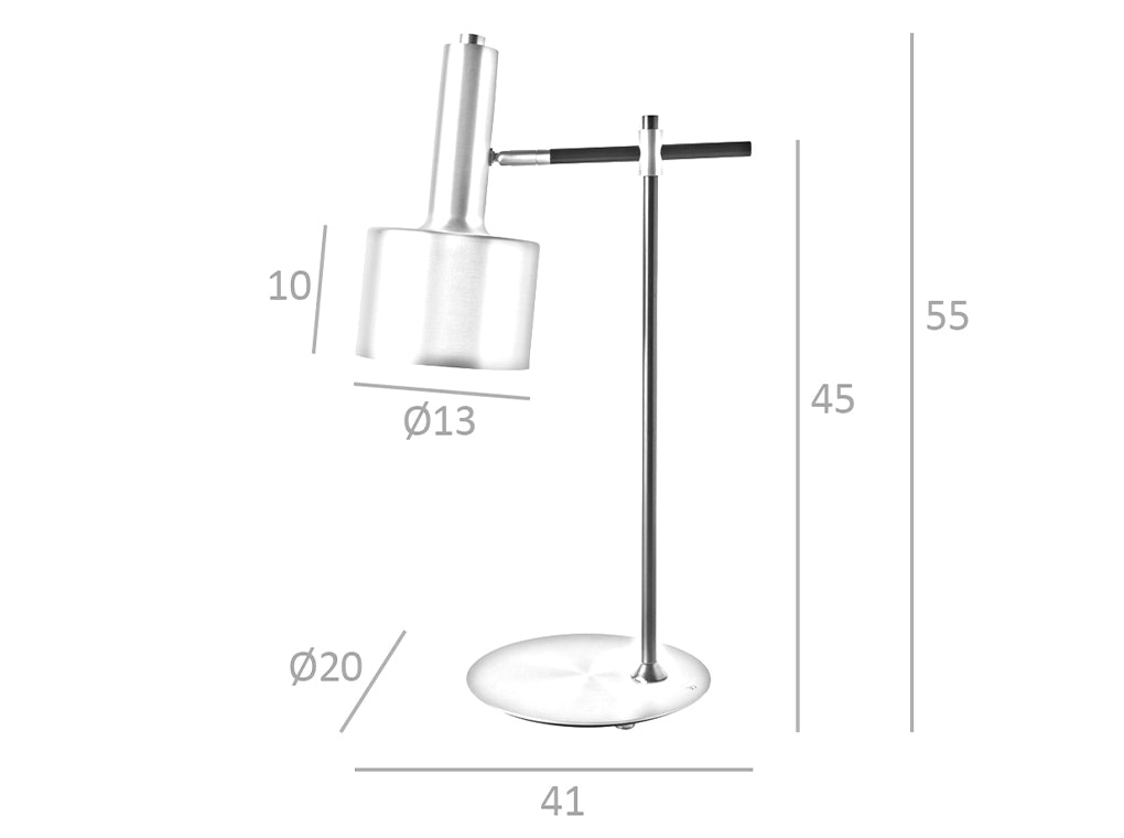 Lampa de Masa din Aluminiu Aurit si Otel Negru Angel Cerda