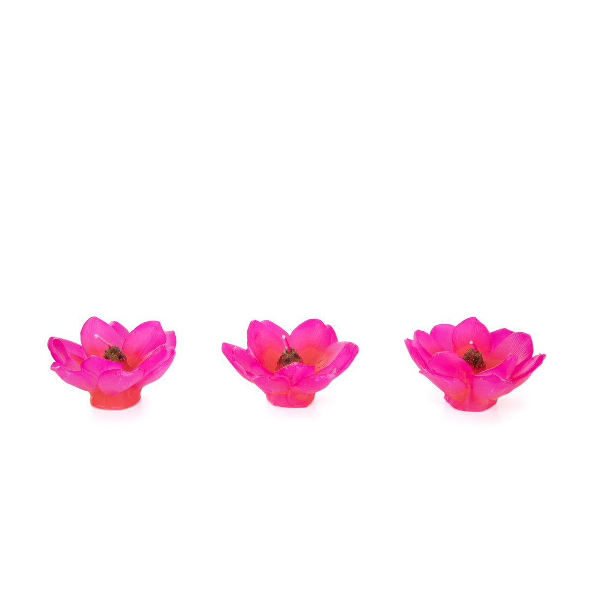 Set de 3 Lumanari Floral Aura Roz de 140 G