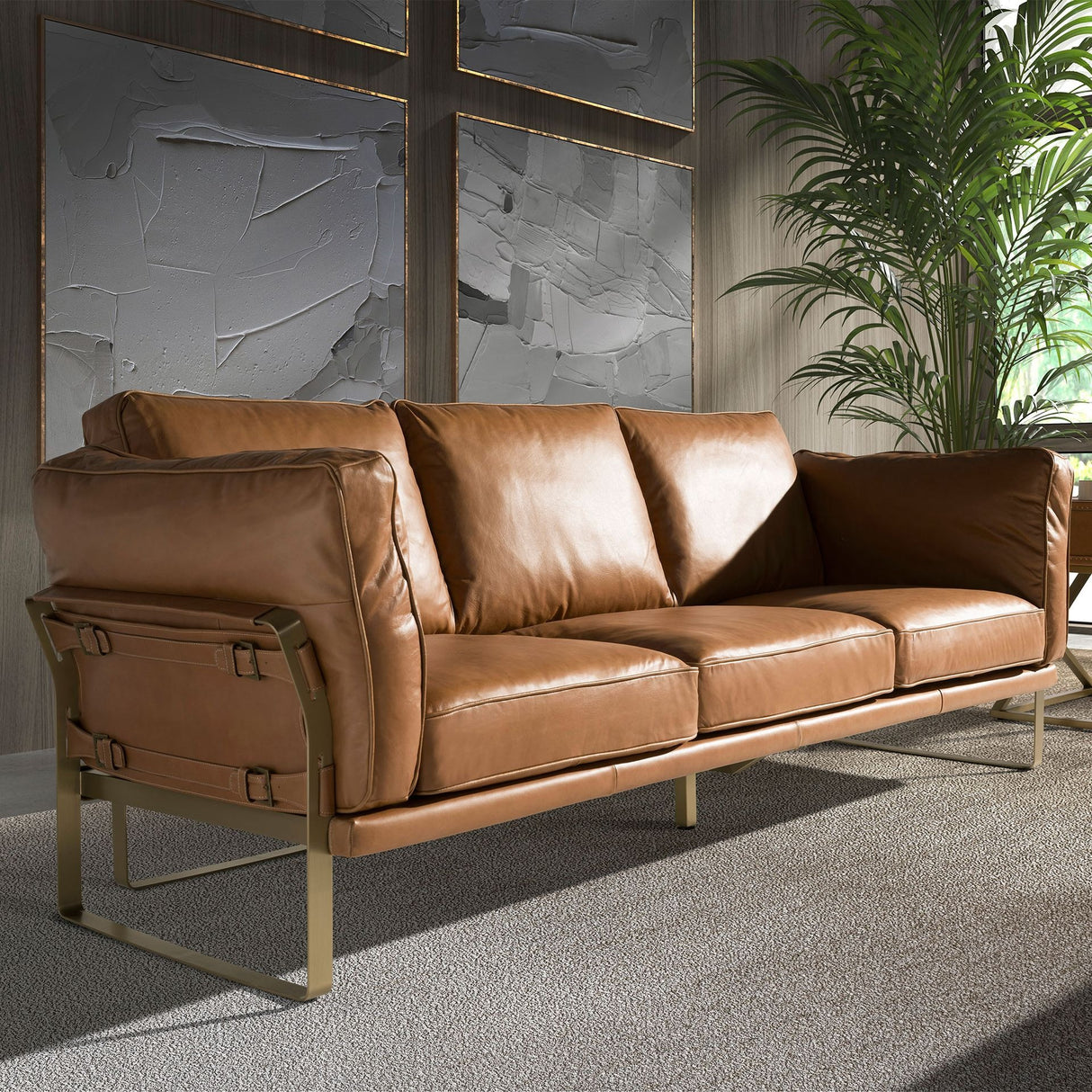 Canapea cu 3 Locuri din Piele de Vaca 6230 Angel Cerda