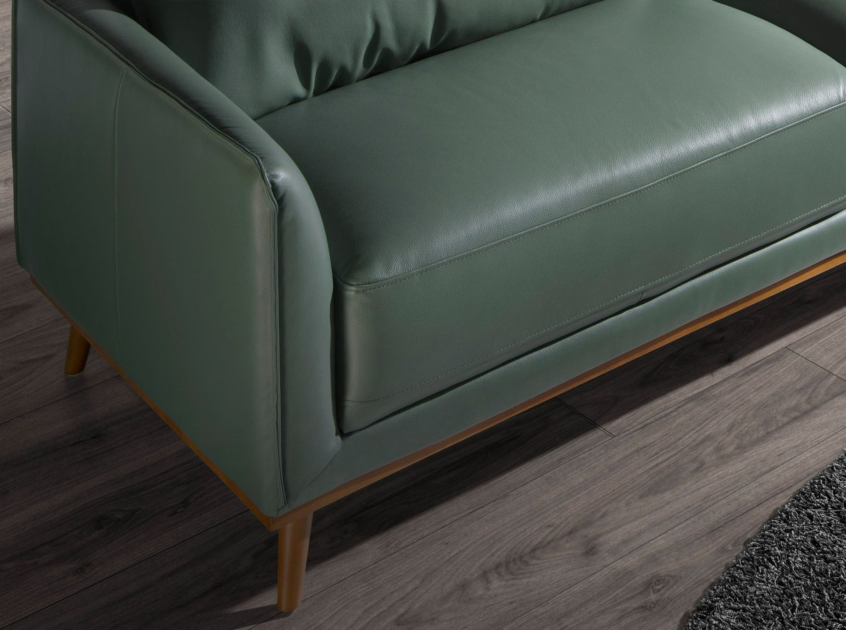 Canapea 5 locuri din Piele de Vaca Verde Sezlong Dreapta 6199 Angel Cerda