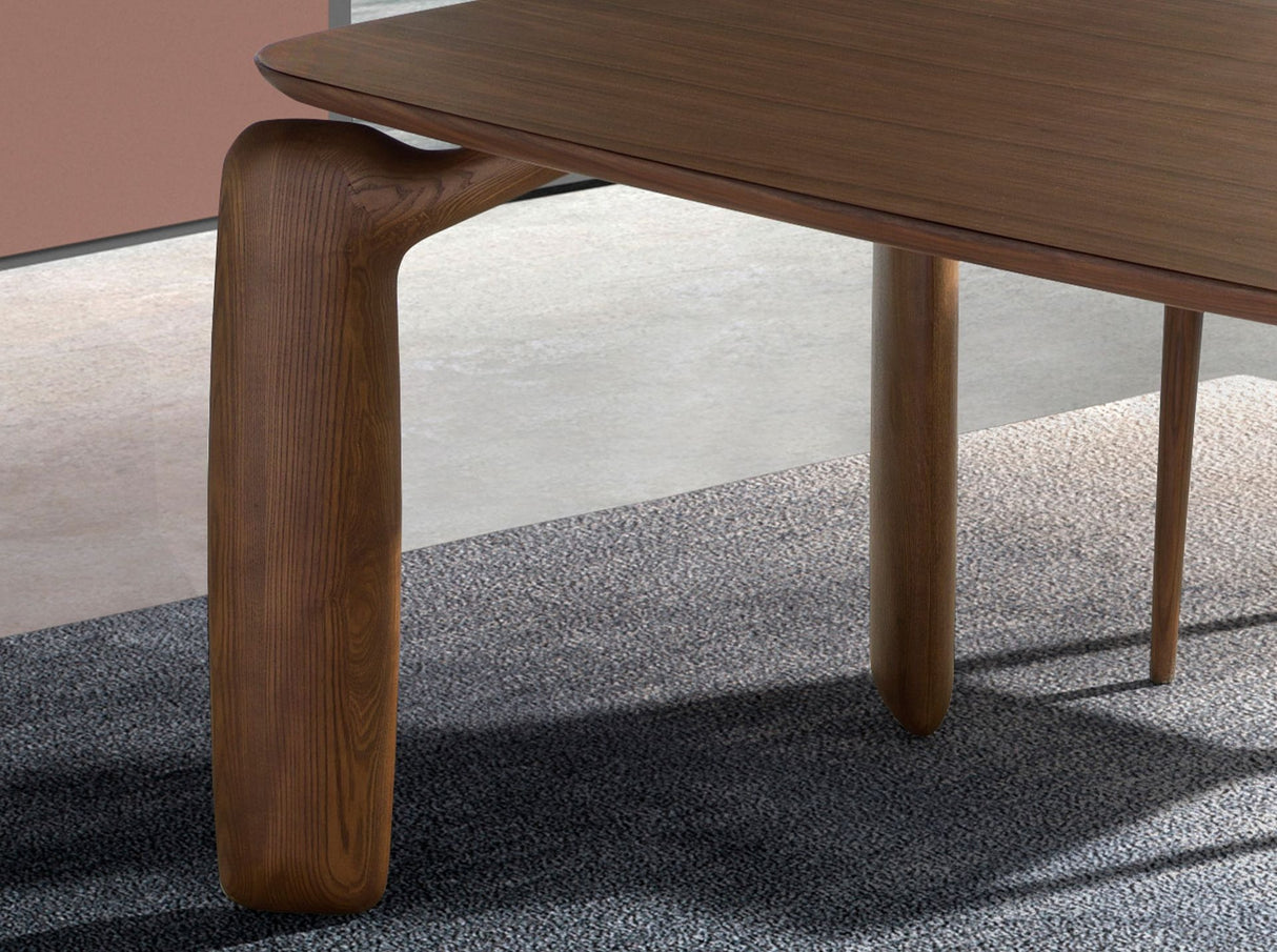 Masa Devora Drepunghiulara din Lemn Masiv de Nuc Angel Cerda