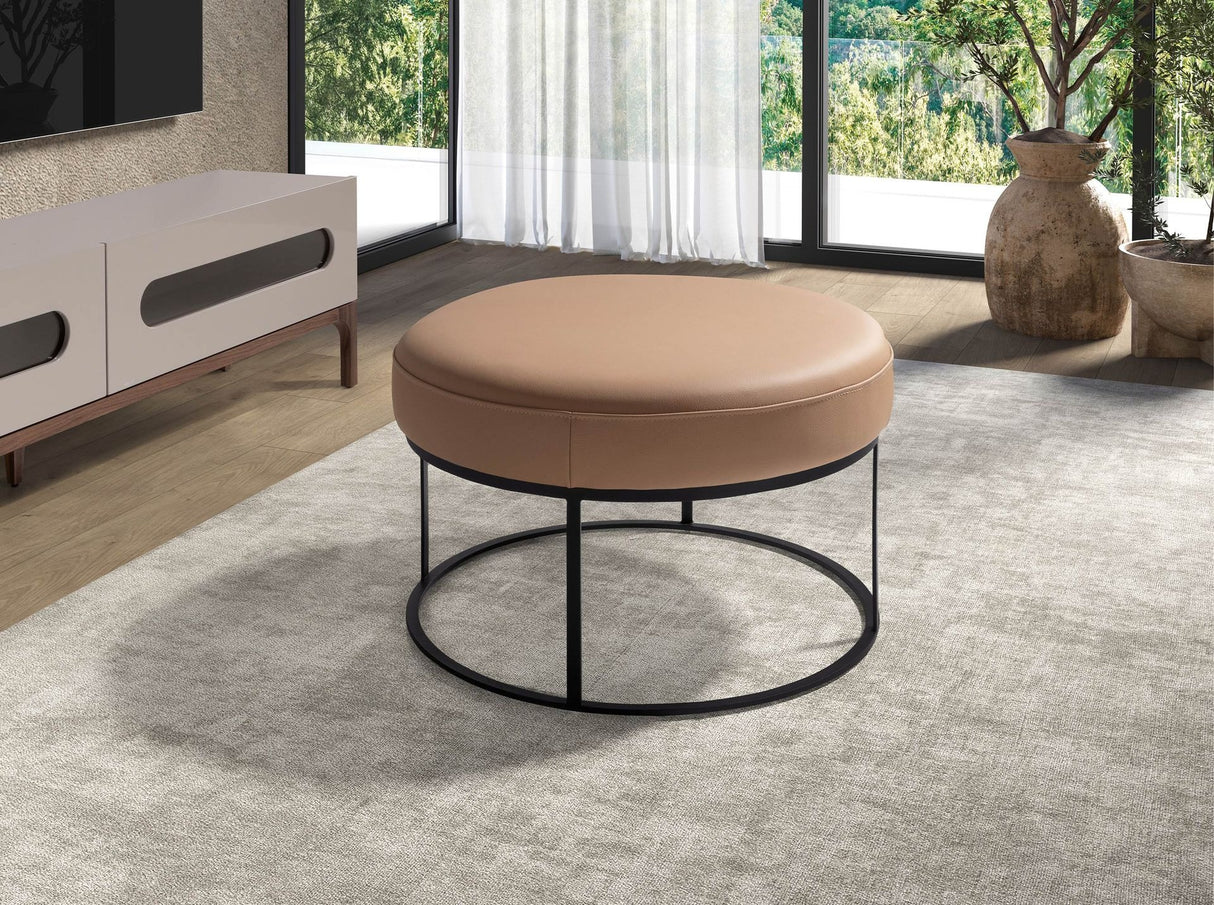 Banchetă rotundă din piele naturală – design contemporan cu structură arhitecturală 5190 Angel Cerda