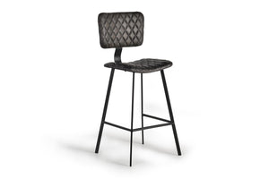 Set 2 scaune inalte din Metal si Piele pentru Spatiile Moderne Giner y Colomer