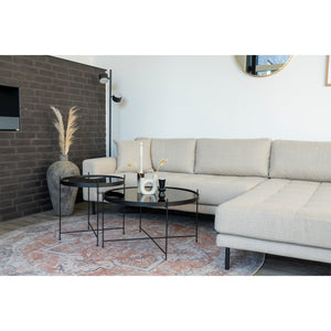 Canapea Lido Lounge Bej cu Perna si Picioare Metalice House Nordic