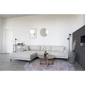 Canapea Lido Lounge Bej cu Picioare Metalice House Nordic
