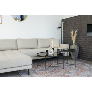 Canapea Lido Lounge Bej cu Picioare Metalice House Nordic