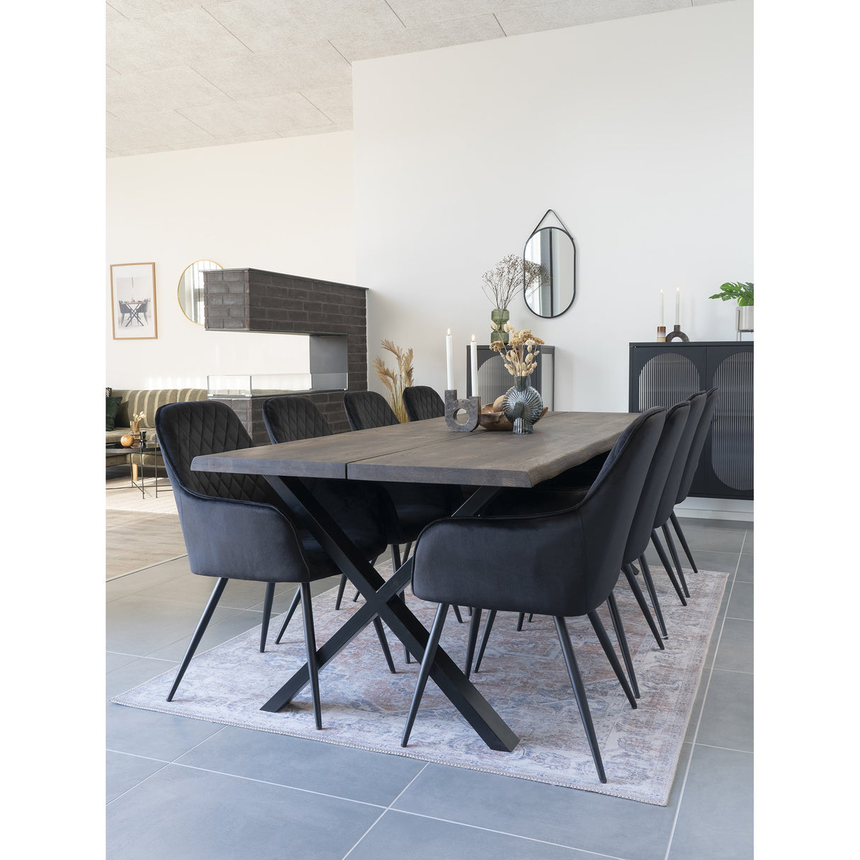 Oglinda Trapani neagra 35x60 House Nordic