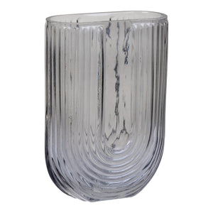 Vaze sticla fumurii forma U 13x6x19 cm House Nordic
